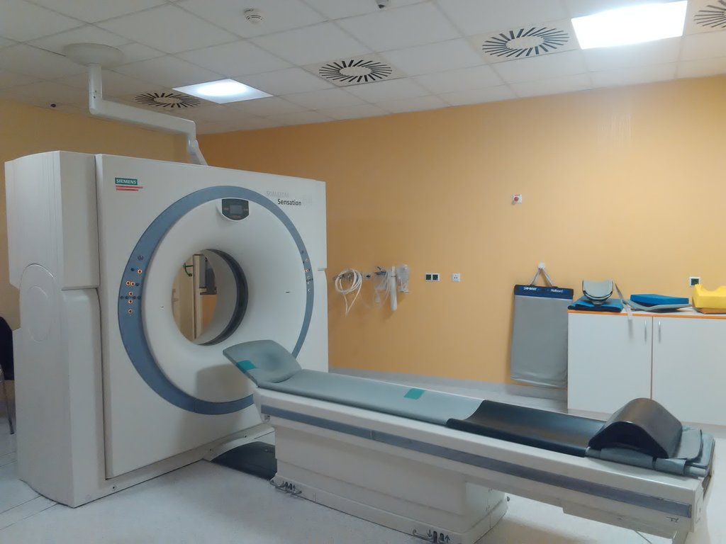 photo of a CT device in a hospital